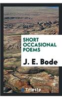 Short occasional poems