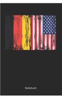 Deutschland und Vereinigte Staaten von Amerika: Blanko / leeres Notizbuch / Tagebuch blanko - 15,24 x 22,86 cm (ca. DIN A5) - 120 Seiten