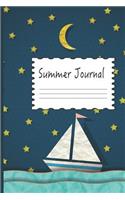 Summer Journal: Sailing Boat 100 Page - Lined 6 x 9 inch Diary