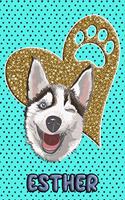 Husky Life Esther: College Ruled Composition Book Diary Lined Journal Blue