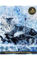 Meow Covers Bullet Dot Grid Journal - 8.5 X 11 - 100 Sites: Bulleted Dot Grid Journal Notebook for Students, School, as Diary Bullets