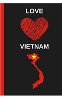 Love Vietnam: Small Blank Lined Travel Notebook / Journal To Write In