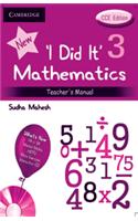 I Did It Mathematics Teachers Manual 3, CCE Edition