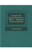 Green's St. Louis Directory, [Etc.]