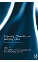 Subjectivity, Citizenship and Belonging in Law