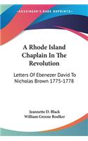 Rhode Island Chaplain In The Revolution