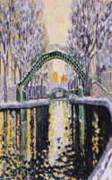 Canal of St Martin in Winter Deluxe Boxed Holiday Cards