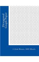 Hexagonal Graph Paper: 1.2cm Hexes, 200 Sheets