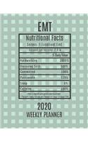 EMT Weekly Planner 2020 - Nutritional Facts