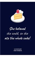 She believed she could, so she ate the whole cake!
