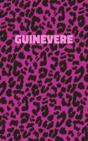 Guinevere: Personalized Pink Leopard Print Notebook (Animal Skin Pattern). College Ruled (Lined) Journal for Notes, Diary, Journaling. Wild Cat Theme Design wi