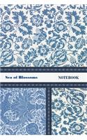 Sea of Blossoms NOTEBOOK [ruled Notebook/Journal/Diary to write in, 60 sheets, Medium Size (A5) 6x9 inches]