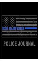 New Hampshire Police Journal: New Hampshire Thin Blue Line Police Flag Police Field Interview Notebook 6x9