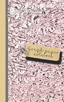 Graph Paper Notebook: Small Sparkle Glitter School or Academic Graph Notebook for Girls and Women - Pink Crinkle Sparkle