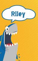 Riley: Personalized Shark Blood Sugar Diet Diary Journal Log Featuring 120 Pages 6x9