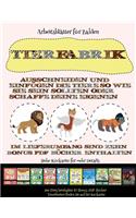 Arbeitsblätter für Zahlen: Tierfabrik - Ausschneiden und Einfügen(62 Arbeitsblätter Für Zahlen)