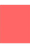 Coral 101 - Blank with Bar & Scroll Borders Notebook: 101 Pages, 8.5 x 11, Journal, Soft Cover