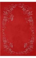 Red 101 - Blank Notebook With Color Me Too! Butterflies & Flowers - 6x9: 101 Pages, 6 x 9 Journal, Soft Cover(2 Color Me Too! Series - Red)