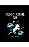 Student Planner 2018 For College: 8"x 10" 12 Month Planner Student Planner Book