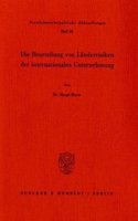 Die Beurteilung Von Landerrisiken Der Internationalen Unternehmung