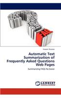 Automatic Text Summarization of Frequently Asked Questions Web Pages