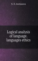 Logical analysis of language. languages &#8203;&#8203;of ethics
