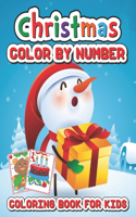 Christmas color by number coloring book for kids