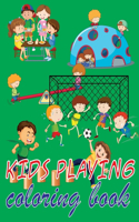 kids playing coloring book
