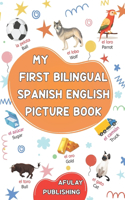 My first bilingual Spanish English picture book: 500 illustrated words in Spanish (Spain) - A visual dictionary with words on everyday themes - Learn Spanish for kids and beginner adults