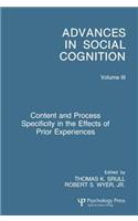 Content and Process Specificity in the Effects of Prior Experiences