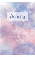 Adriana: First Name Personalized Notebook, College Ruled (Lined) Journal, Cute Pastel Note Pad with Marble Pattern for Girls and Women (Small Format)