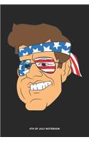 4th of July Notebook: Blank Log Book For American And Patriotic As Well: John Kennedy Journal American Bandana Sunglasses Gift