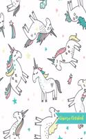 Unicorn Notebook: Cute Kawaii Journal and Diary Large 8.5 x 11 Matte Cover with Blank Lined Ruled White Paper Interior - Perfect for School, Gifts for Kids (Girls and