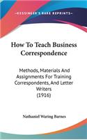 How to Teach Business Correspondence