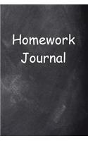 Homework Journal Chalkboard Design