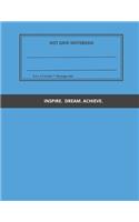 Dot Grid Notebook: 120 Sheets of White Paper, Dotted, 8.5" x 11" inches (21.59 x 27.94 cm), numbered pages, blue cover