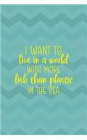 I Want To Live in A World With More Fish Than Plastic In The Sea