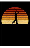 Golfer Notebook: Vintage Sunset Golfing 6 x 9 (A5) Graph Paper Squared Journal Gift For Golfers And Golf Players (108 Pages)
