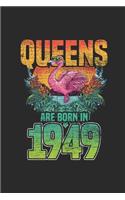 Queens Are Born In 1949: Graph Paper Journal (6" X 9" - 120 Pages/ 5 Squares per inch) for Birthday Gift Idea for Women