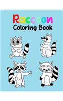 Raccoon Coloring Book: Cute Hand Drawn Raccoon Animal Coloring Book for Kids