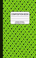 Composition Book: Alien Green with Camper Graphics, Wide Ruled and 160 pages of lined writing area, Great for All ages and school grades.