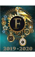 Weekly Planner Initial "F" Monogram September 2019 - December 2020