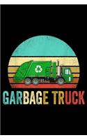 Garbage Truck: Vintage Garbage Truck Sunset Journal/Notebook Blank Lined Ruled 6x9 100 Pages