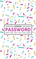 Internet Password Logbook - Journal - Libreta - Cahier - Taccuino - Notizbuch: 100 Page Password Book to Track & Organize Your Computer Logins, Internet Addresses & Usernames: Pink & Blue Donut Sprinkles 114-1