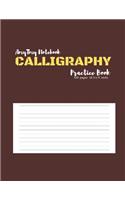 Calligraphy Practice Book - AmyTmy Notebook - 100 pages - 8.5 x 11 inch - Matte Cover