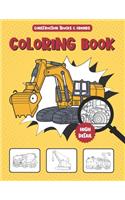Construction Trucks and Friends Coloring Book