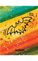 NoteBook: Bat Artist RainBow Cover This Notebook Journal Diary, 110 Dashed lines pages, 8.5" x 11", Date on top(6 Bat Artist Rainbow)
