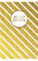 Bullet Journal: Gorgeous Gold Trendy Bullet Journal - 120-Page 1/4 Inch Dot Grid Pretty Gold Notebook - 6 X 9 Perfect Bound Softcover