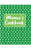 Mama's Cookbook Green Polka Dot Edition