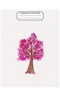 Composition Notebook Watercolor Tree Design Vol 18